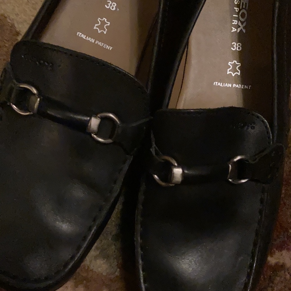 NWOT men’s black Italian patent Geox loafers, 38 - Picture 2 of 6